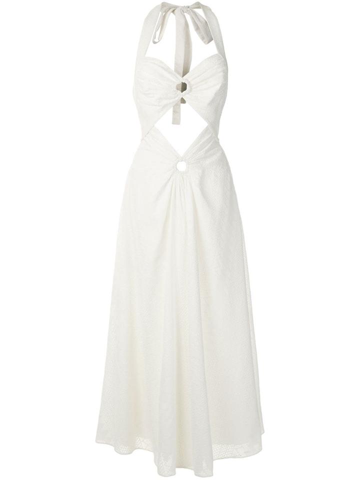 Reinaldo Lourenço Cut Out Halterneck Dress - White