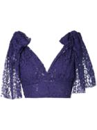 Bambah Tied Shoulder Triangle Top - Purple