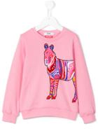 Msgm Kids - Zebra Sweatshirt - Kids - Cotton - 10 Yrs, Pink/purple