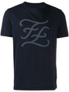 Fendi Karligraphy Logo T-shirt - Blue