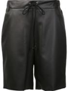 Giamba Leather Effect Lace Up Shorts, Women's, Size: 40, Black, Polyurethane/polyester