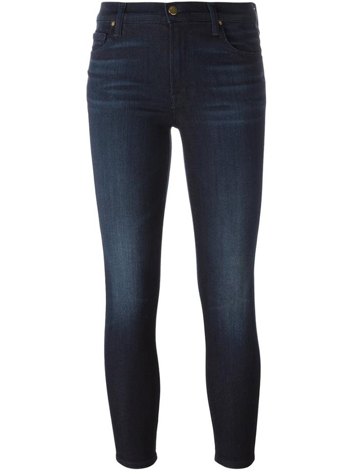 J Brand Capri Mid-rise Skinny Jeans, Women's, Size: 28, Blue, Cotton/polyester/lyocell/spandex/elastane