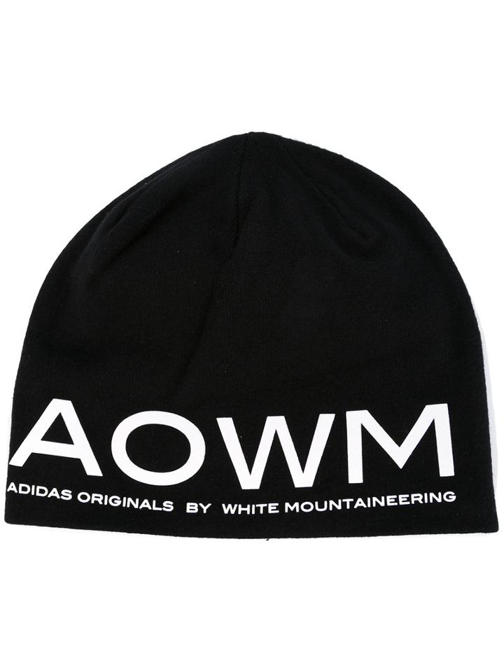 Adidas By White Mountaineering Logo Printed Beanie, Men's, Black, Cotton/nylon/spandex/elastane