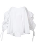 Citizens Of Humanity Off-shoulders Ruffled Blouse, Women's, Size: Medium, White, Cotton