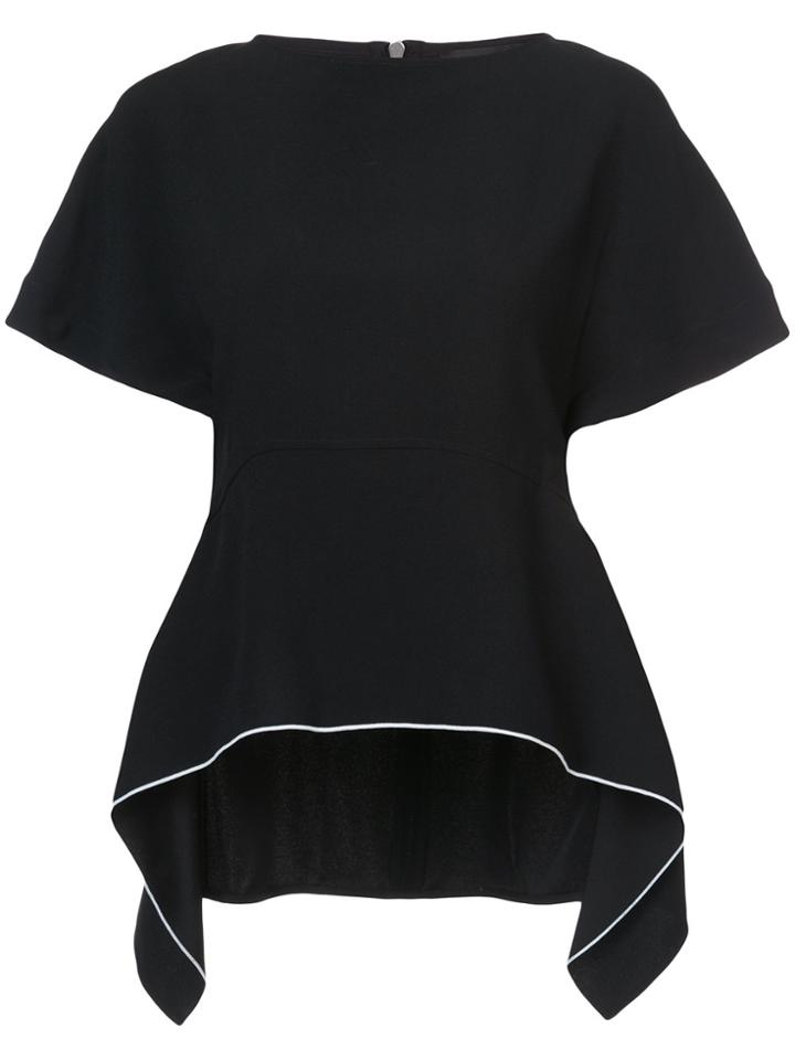 Proenza Schouler Peplum Fitted Top - Black