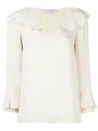 Philosophy Di Lorenzo Serafini Ruffle Detail Blouse, Women's, Size: 42, White, Polyester