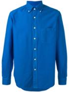 Mp Massimo Piombo Button Down Collar Classic Shirt, Men's, Size: 39, Blue, Cotton