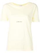 Saint Laurent Logo-print T-shirt - Yellow
