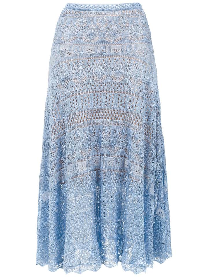 Cecilia Prado Berenice Midi Knit Skirt - Blue