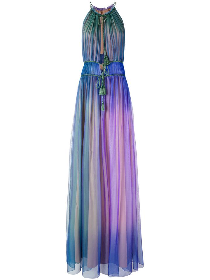 Alberta Ferretti - Gradient Shift Maxi Dress - Women - Silk/acetate/other Fibers - 48, Purple, Silk/acetate/other Fibers