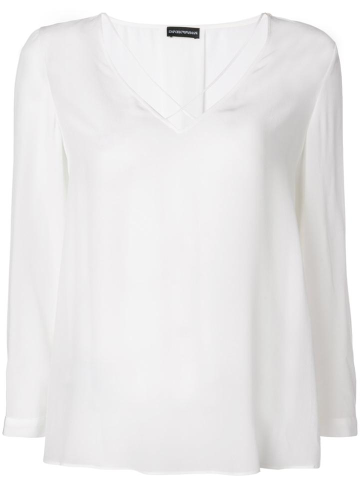 Emporio Armani Classic Shift Blouse - White