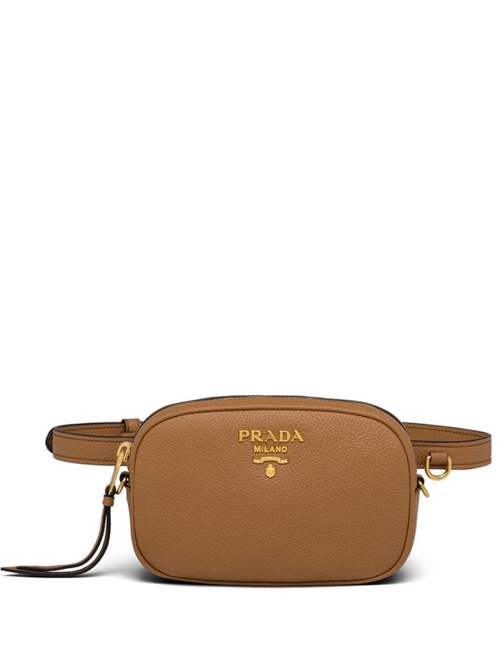 Prada Logo Plaque Belt Bag - Brown