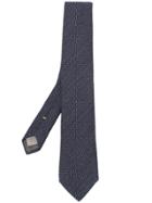 Canali Corbata Knitted Style Tie - Blue