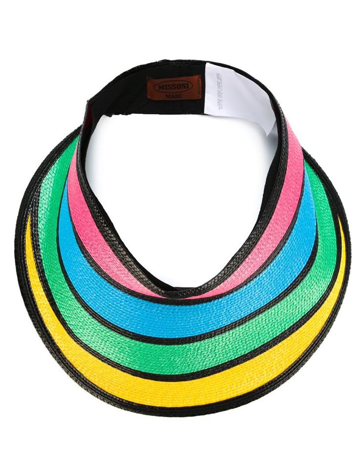 Missoni Striped Visor, Women's, Rayon/cotton