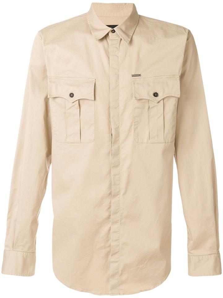 Dsquared2 Pocket Detail Shirt - Nude & Neutrals