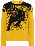 Gucci Gg Panther Sweater - Yellow