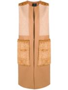 Pinko Long Knit Gilet - Brown