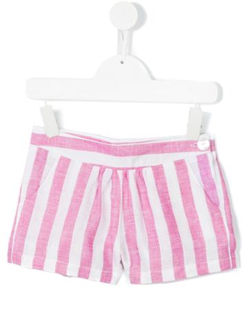 Little Bear - Striped Shorts - Kids - Linen/flax - 6 Yrs, White