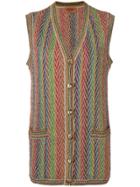 Missoni Vintage Chevron-knit Vest - Multicolour