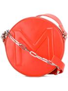 Mugler Round Crossbody Bag, Women's, Yellow/orange, Leather