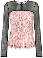 Tom Ford Degrade Smoke And Feather Top - Black