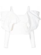 Mugler Off-the-shoulder Shirt - White