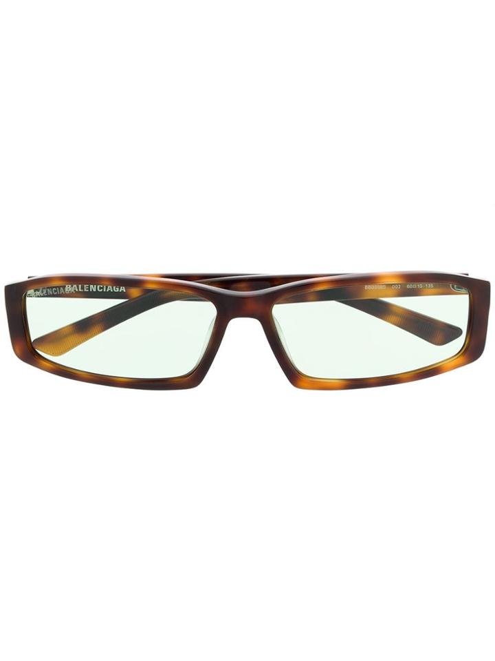 Balenciaga Eyewear Neo Square Sunglasses - Brown
