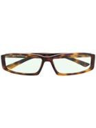 Balenciaga Eyewear Neo Square Sunglasses - Brown