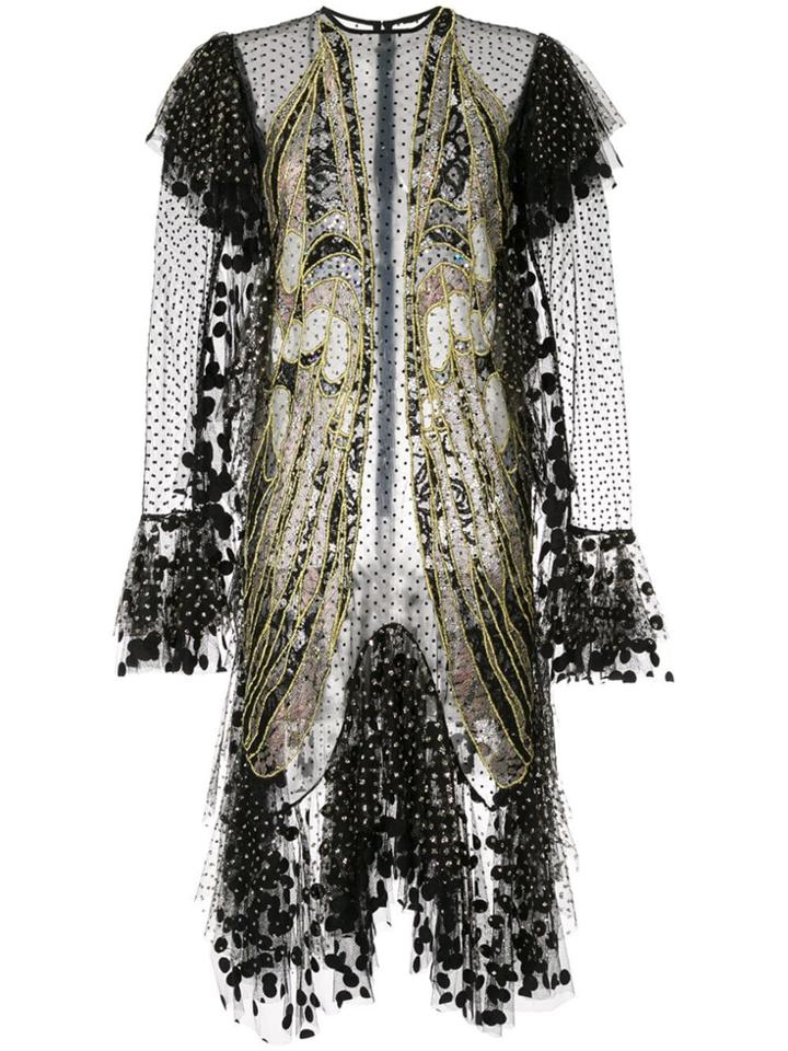 Romance Was Born Exoskeleton Lace Dress - Black