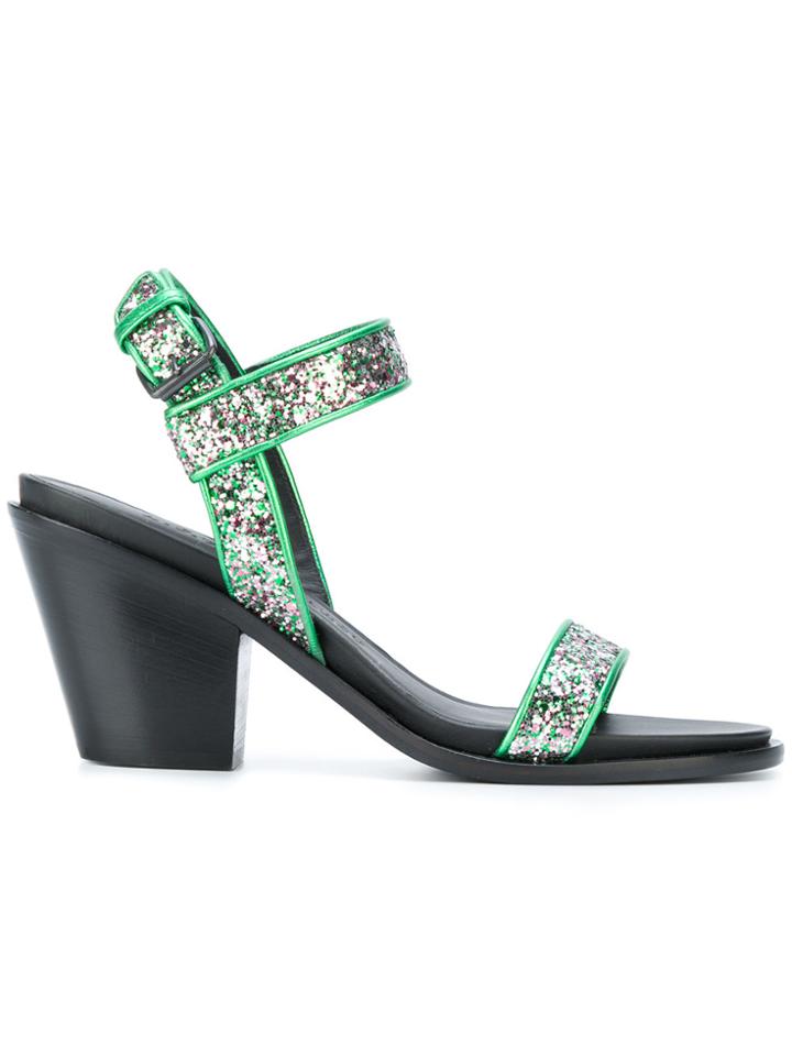 A.f.vandevorst Glitter Strap Standals - Green