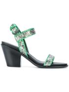 A.f.vandevorst Glitter Strap Standals - Green