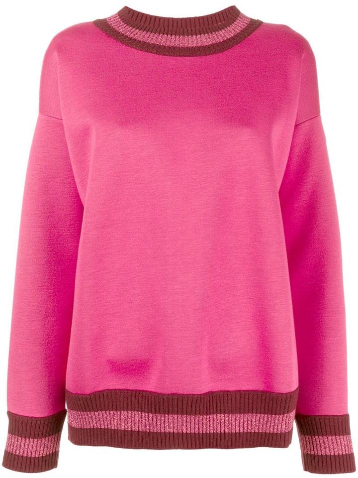 Moncler Loose Fit Logo Sweatshirt - Pink