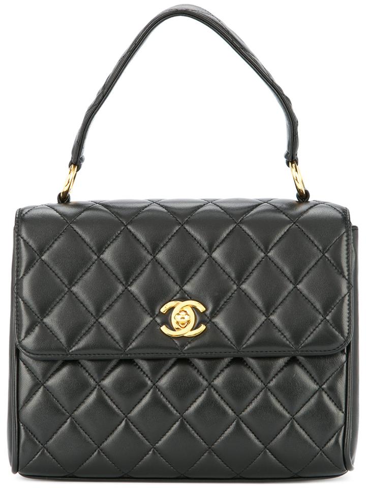 Chanel Vintage Cc Handbag - Black