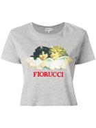 Fiorucci Logo Print Cropped T-shirt - Grey