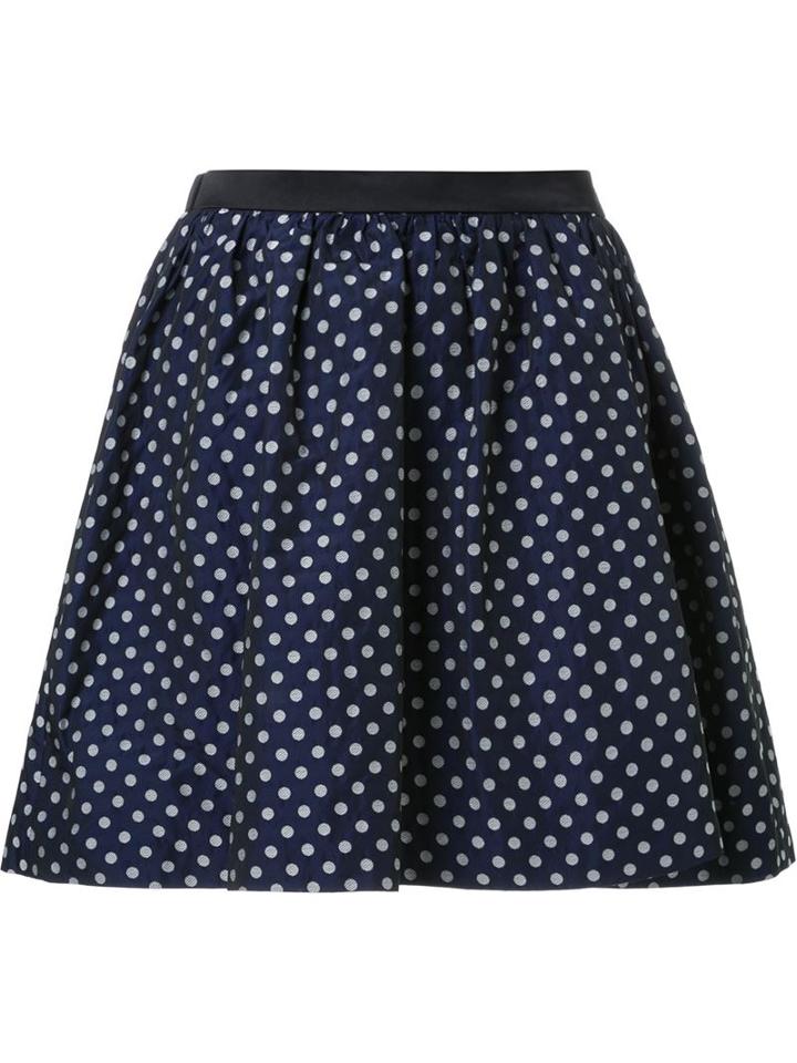 Guild Prime Polka Dot Pleated A-line Short Skirt