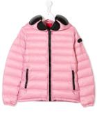 Ai Riders On The Storm Kids Teen Mask Hood Padded Jacket - Pink