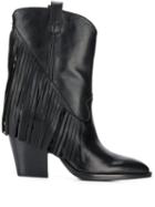 Ash Western Style Boots - Black