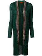 Missoni Long Cardigan, Women's, Size: 44, Green, Cupro/polyester/viscose