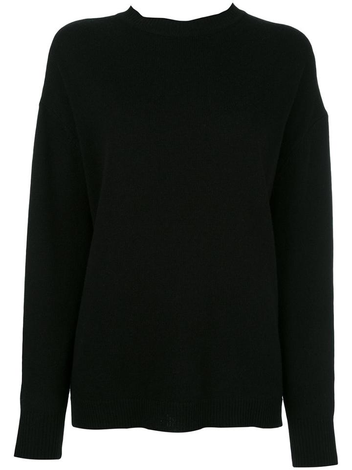 Ellery Ribbed Trim Jumper, Women's, Size: Small, Black, Nylon/viscose/cashmere/merino