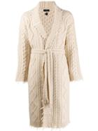 Alanui Knitted Cardi-coat - White