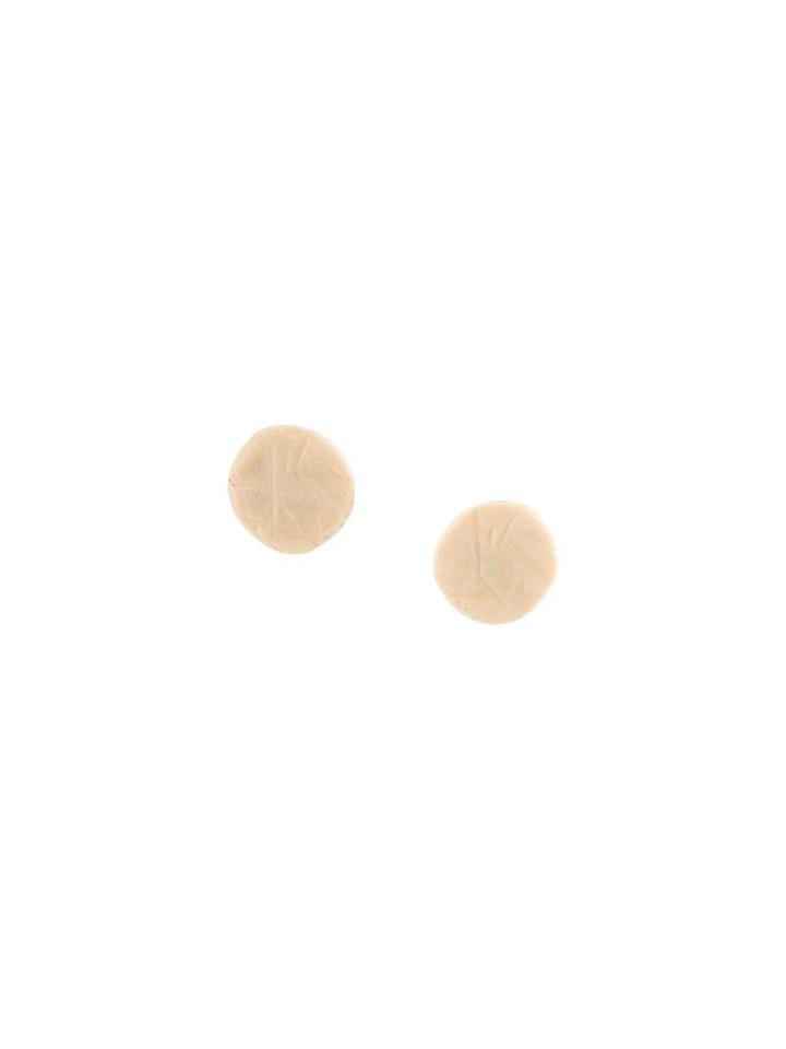 Henson 'carved Horn' Earrings, Adult Unisex, Metallic