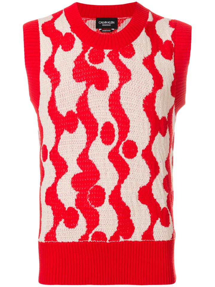Calvin Klein 205w39nyc Geometric Pullover - Red