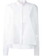 Giamba Sheer Panel Shirt, Women's, Size: 40, White, Cotton/polyamide