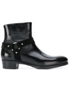 Lidfort Harness Ankle Boots - Black
