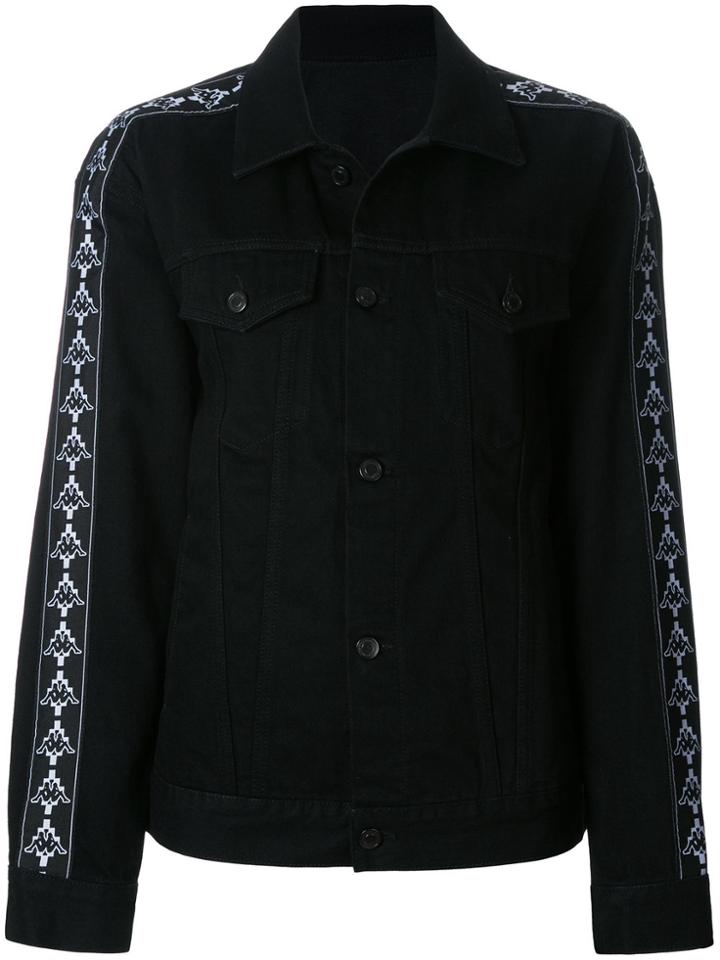 Marcelo Burlon County Of Milan Kappa Oversized Denim Jacket - Black