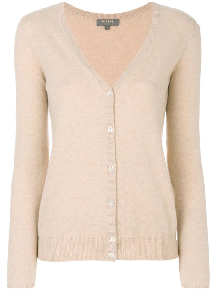 N.peal V-neck Cardigan - Nude & Neutrals