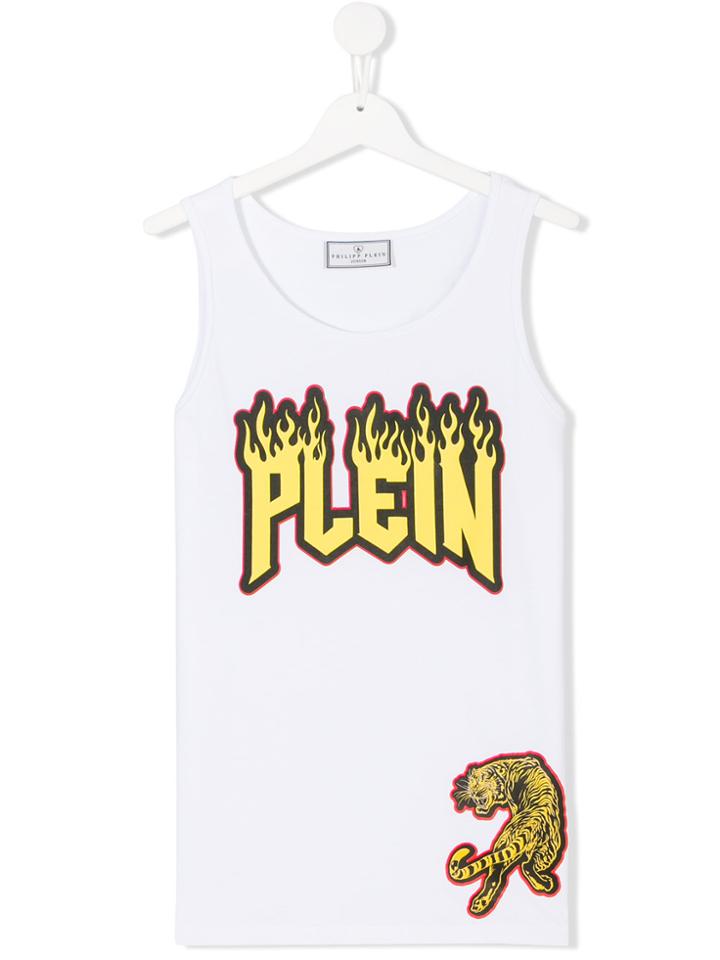 Philipp Plein Junior Teen Rock Tank Top - White
