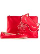 'cat Nap' Travel Set - Women - Leather/satin - S, Red, Charlotte Olympia