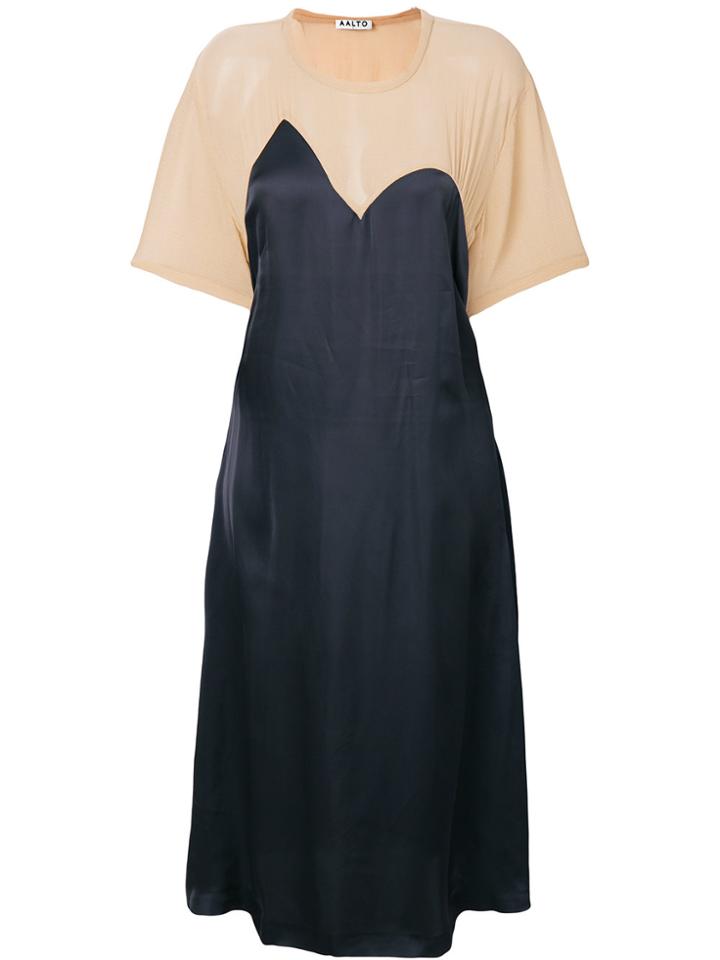 Aalto Contrast Shift Dress - Black