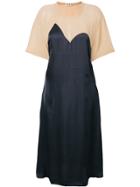 Aalto Contrast Shift Dress - Black